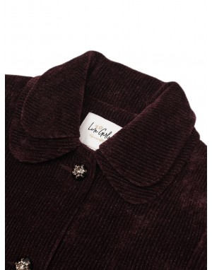 Girls Coat  Frappe Wine